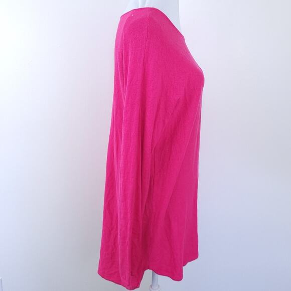 MICHAEL Michael Kors Tunic Sweater Hot Pink Medium Oversized, Long Sleeve Casual - Picture 2 of 4